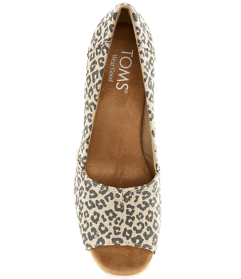 TOMS Leopard Print Essential Wedge Sandals