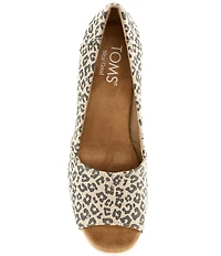 TOMS Leopard Print Essential Wedge Sandals