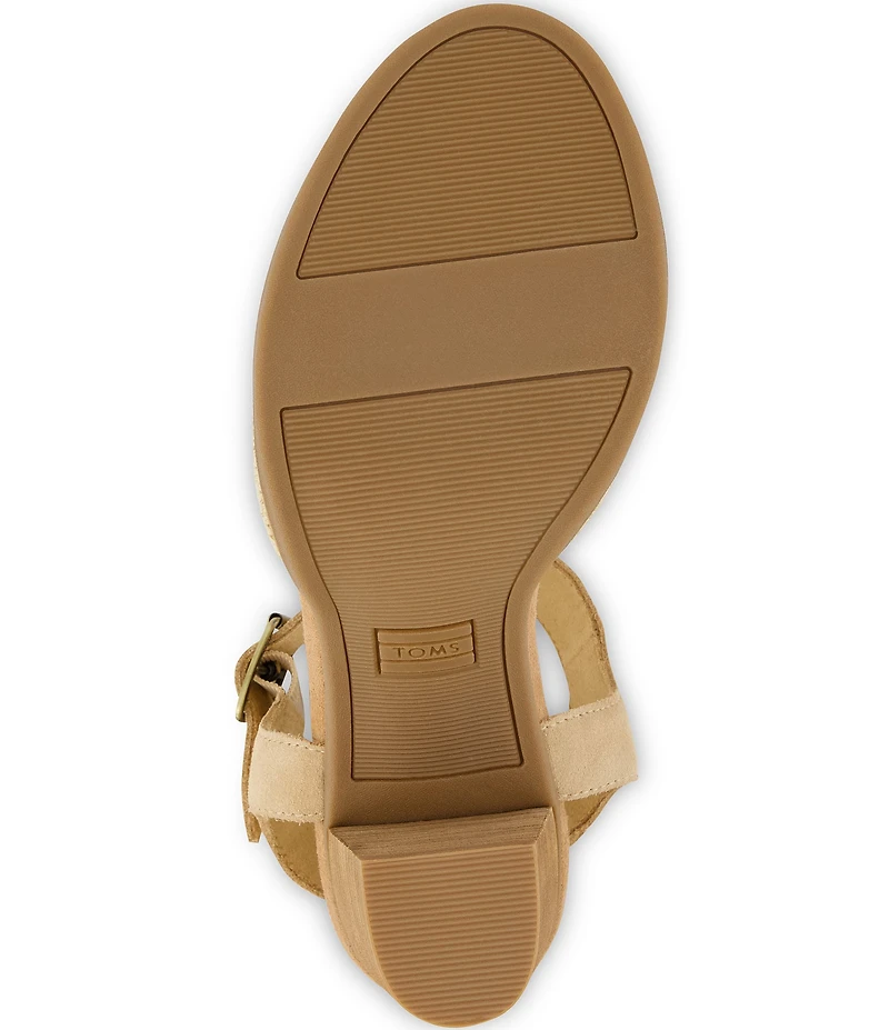 TOMS Majorca Ankle Strap Crochet Block Heel Sandals