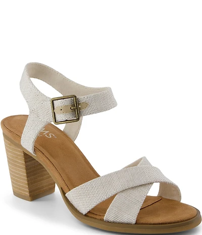 TOMS Majorca Ankle Wrap Block Heel Sandals