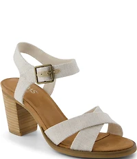 TOMS Majorca Ankle Wrap Block Heel Sandals