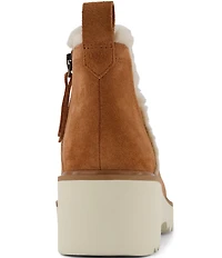 TOMS Maude Suede Faux Fur Trim Booties