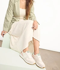 TOMS Women's TRVL LITE Retro Suede and Twill Sneakers