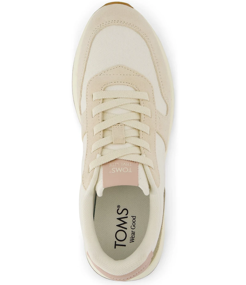 TOMS Women's TRVL LITE Retro Suede and Twill Sneakers