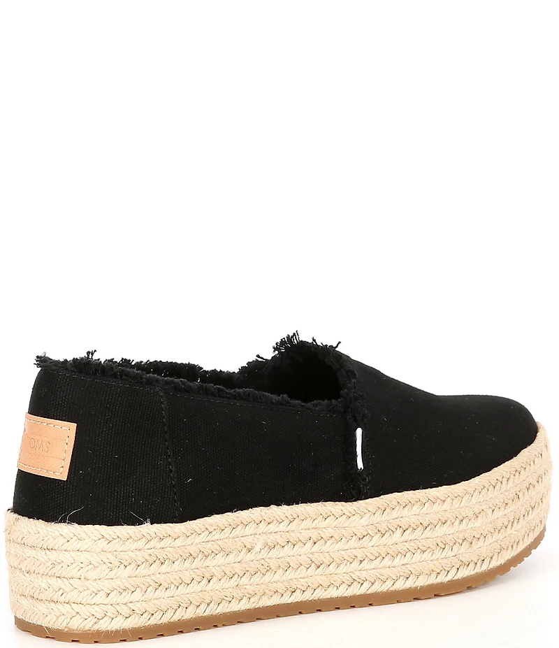 TOMS Valencia Canvas Platform Espadrille Loafers