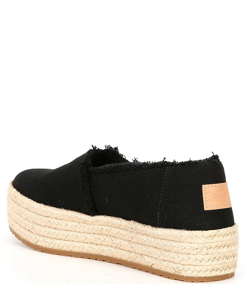 TOMS Valencia Canvas Platform Espadrille Loafers