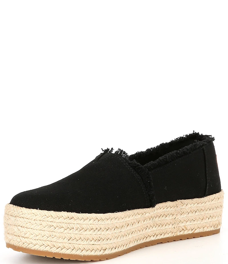 TOMS Valencia Canvas Platform Espadrille Loafers