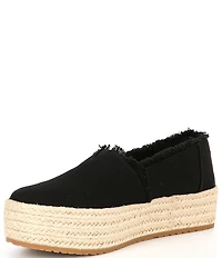 TOMS Valencia Canvas Platform Espadrille Loafers