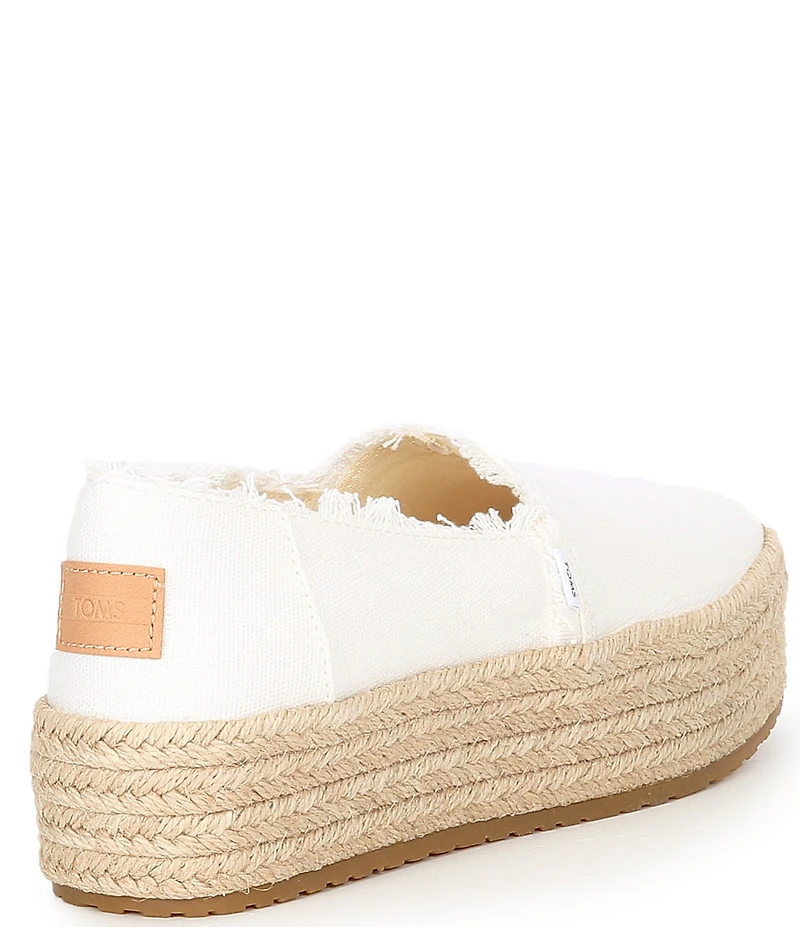 TOMS Valencia Canvas Platform Espadrille Loafers