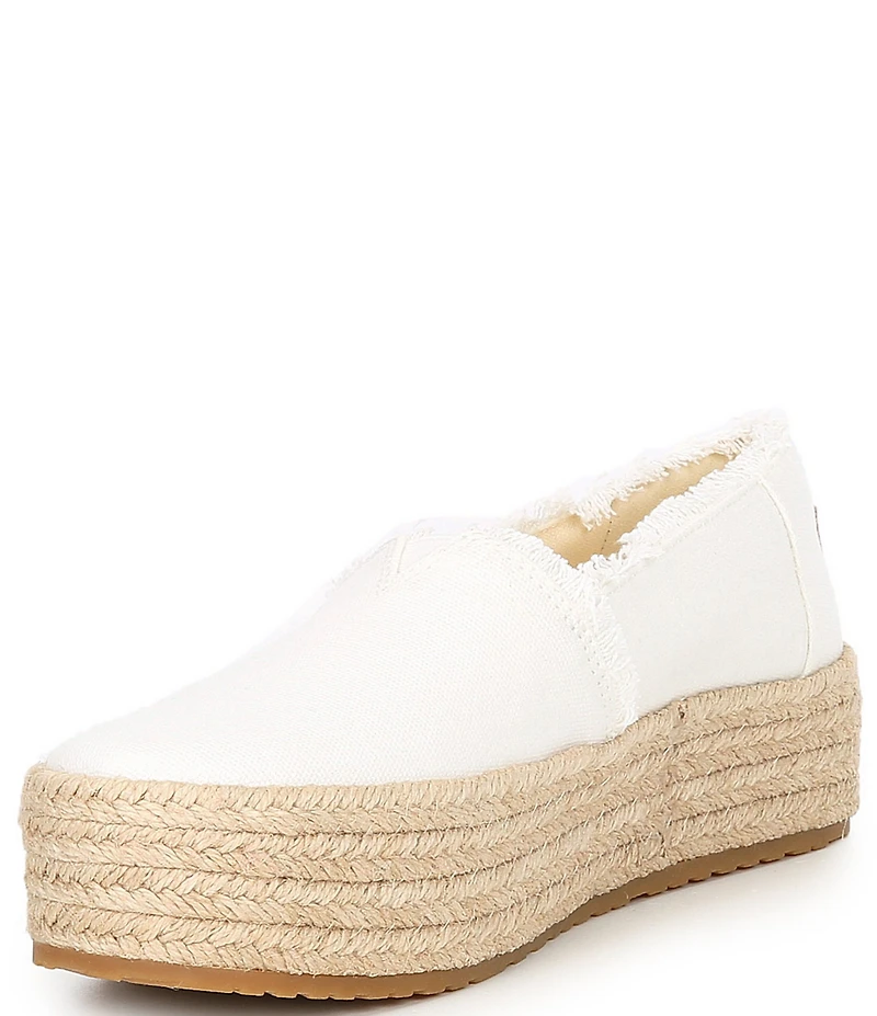 TOMS Valencia Canvas Platform Espadrille Loafers