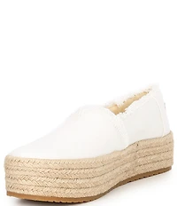 TOMS Valencia Canvas Platform Espadrille Loafers