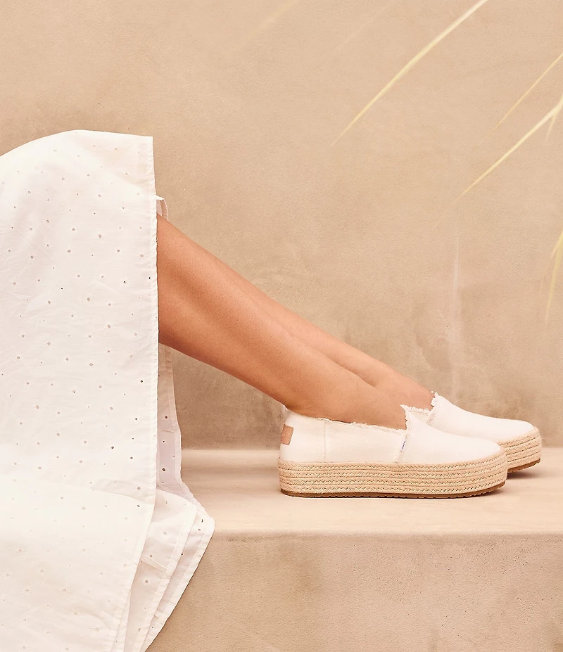 TOMS Valencia Canvas Platform Espadrille Loafers