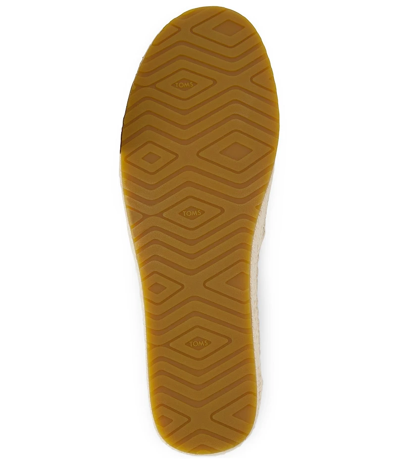 TOMS Valencia Metallic Woven Leather Platform Espadrille Loafers