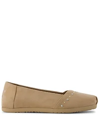 TOMS Women's Alpargata Ballet Microsuede Studded Slip On Flats