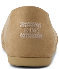 TOMS Women's Alpargata Ballet Microsuede Studded Slip On Flats