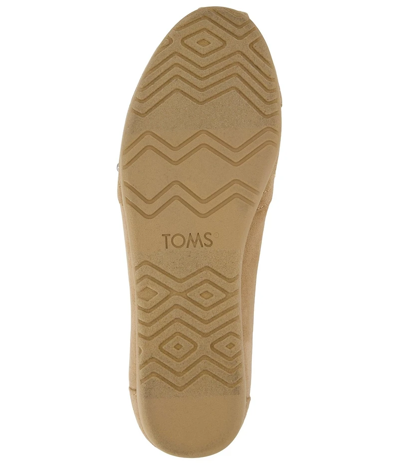 TOMS Women's Alpargata Ballet Microsuede Studded Slip On Flats