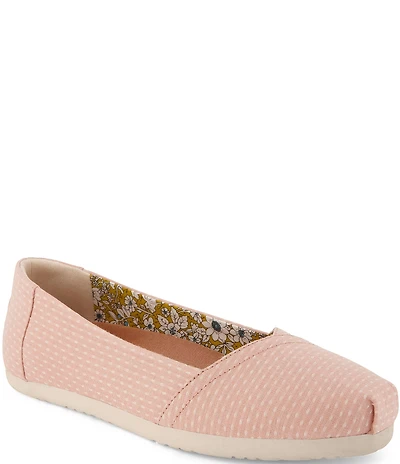 TOMS Women's Alpargata Chambray Dot Ballet Flats