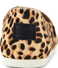 TOMS Women's Alpargata Classic Leopard Print Calf Hair Slip On Flats