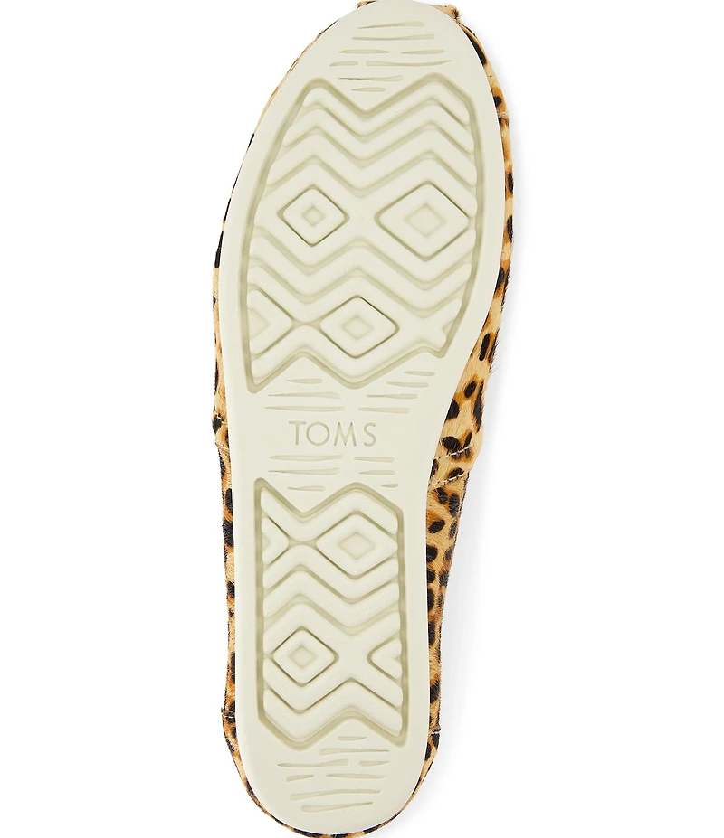 TOMS Women's Alpargata Classic Leopard Print Calf Hair Slip On Flats