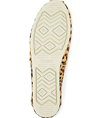 TOMS Women's Alpargata Classic Leopard Print Calf Hair Slip On Flats