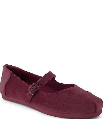 TOMS Women's Alpargata Velvet Mary Jane Flats