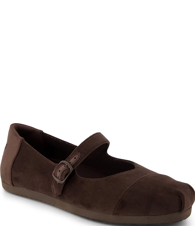 TOMS Women's Alpargata Velvet Mary Jane Flats