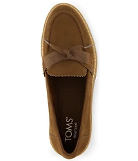 TOMS Women's Cara Leather Bow Detail Lug Loafers