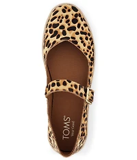 TOMS Women's Carolina Leopard Print Calf Hair Mary Jane Platform Espadrilles