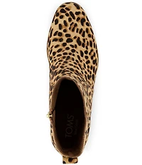 TOMS Women's Delilah Leopard Print Calf Hair Booties