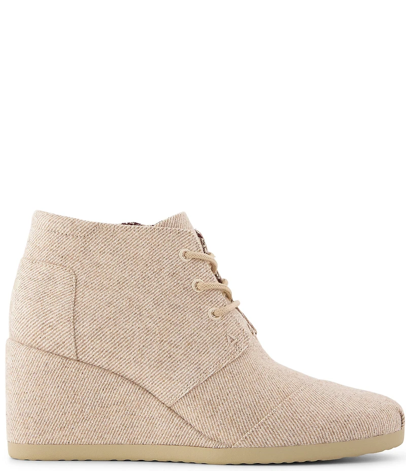 TOMS Women's Desert Wedge Plus Shimmer Twill Booties