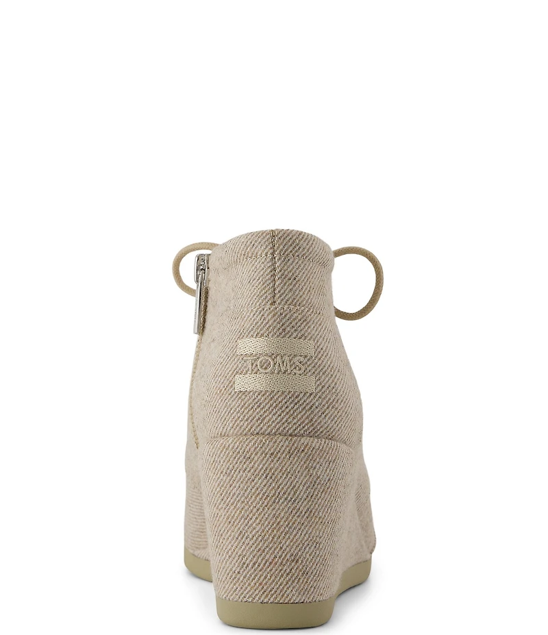 TOMS Women's Desert Wedge Plus Shimmer Twill Booties