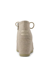 TOMS Women's Desert Wedge Plus Shimmer Twill Booties