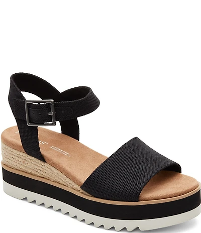 TOMS Diana Espadrille Platform Wedge Sandals