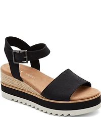 TOMS Diana Espadrille Platform Wedge Sandals