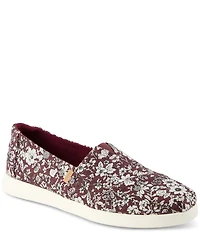 TOMS Women's Floral Print Alpargata Plus Slip On Flats