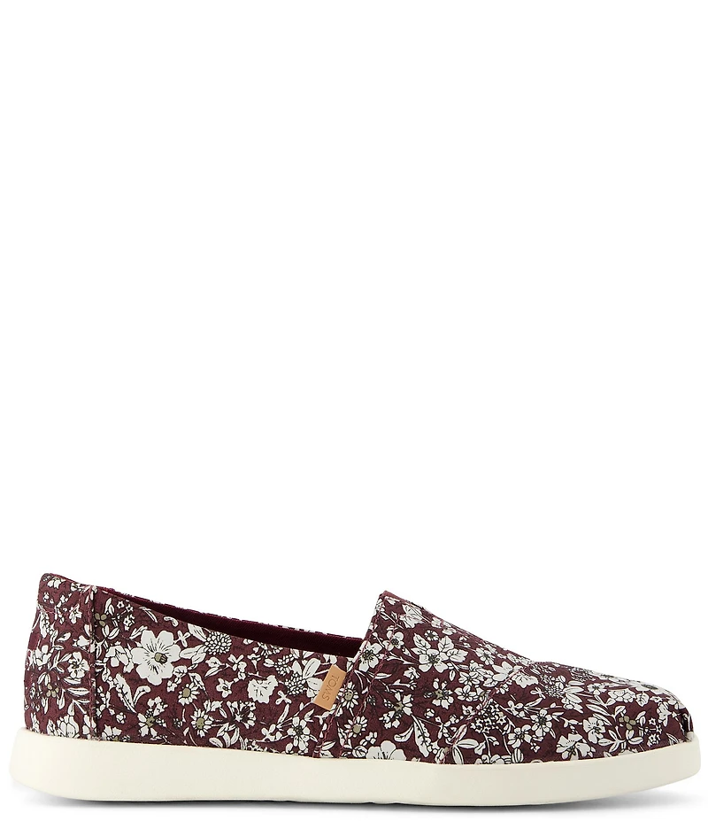 TOMS Women's Floral Print Alpargata Plus Slip On Flats