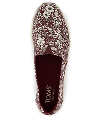 TOMS Women's Floral Print Alpargata Plus Slip On Flats