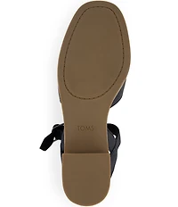 TOMS Women's Jaclyn Leather Ankle Strap Block Heel Pumps