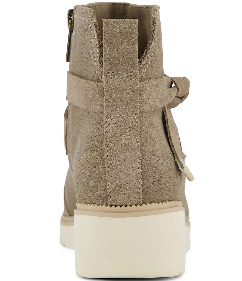 TOMS Women's Marlow Suede Wedge Booties