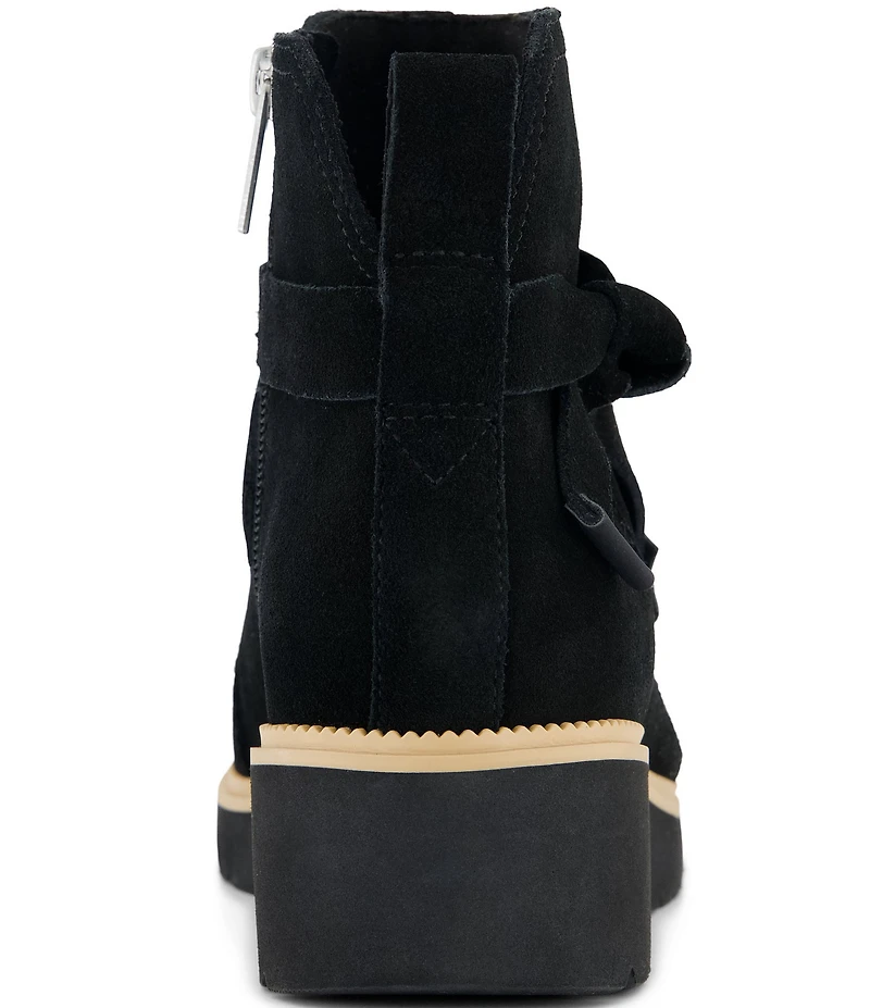 TOMS Women's Marlow Suede Wedge Booties