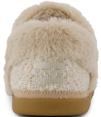 TOMS Women's Oslo Herringbone Faux Fur Slippers