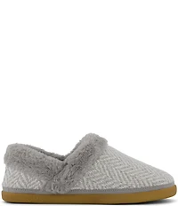 TOMS Women's Oslo Herringbone Faux Fur Slippers