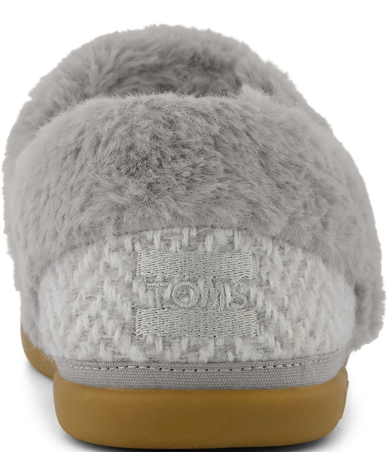 TOMS Women's Oslo Herringbone Faux Fur Slippers