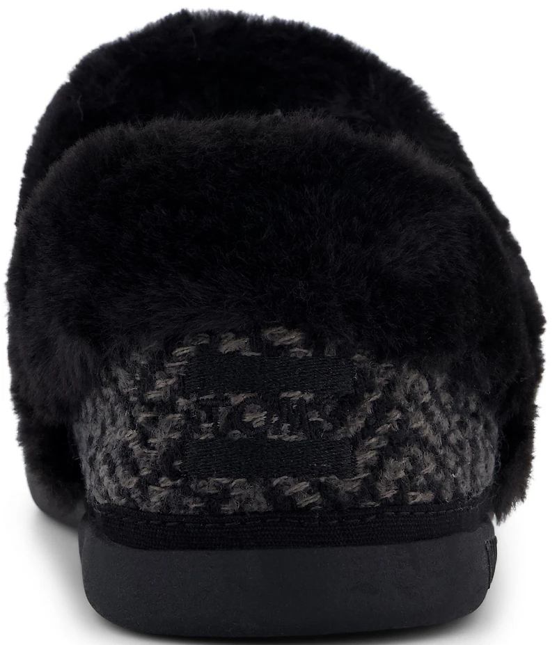 TOMS Women's Oslo Herringbone Faux Fur Slippers