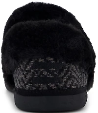 TOMS Women's Oslo Herringbone Faux Fur Slippers