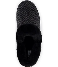 TOMS Women's Oslo Herringbone Faux Fur Slippers
