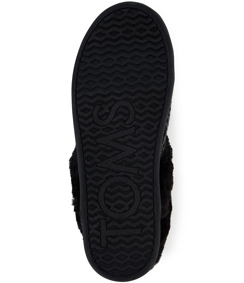 TOMS Women's Oslo Herringbone Faux Fur Slippers