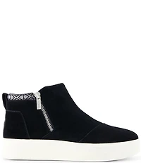 TOMS Women's Percy Suede Side Zip Platform Sneaker Booties