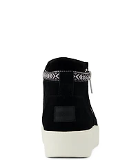 TOMS Women's Percy Suede Side Zip Platform Sneaker Booties