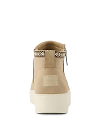 TOMS Women's Percy Suede Side Zip Platform Sneaker Booties